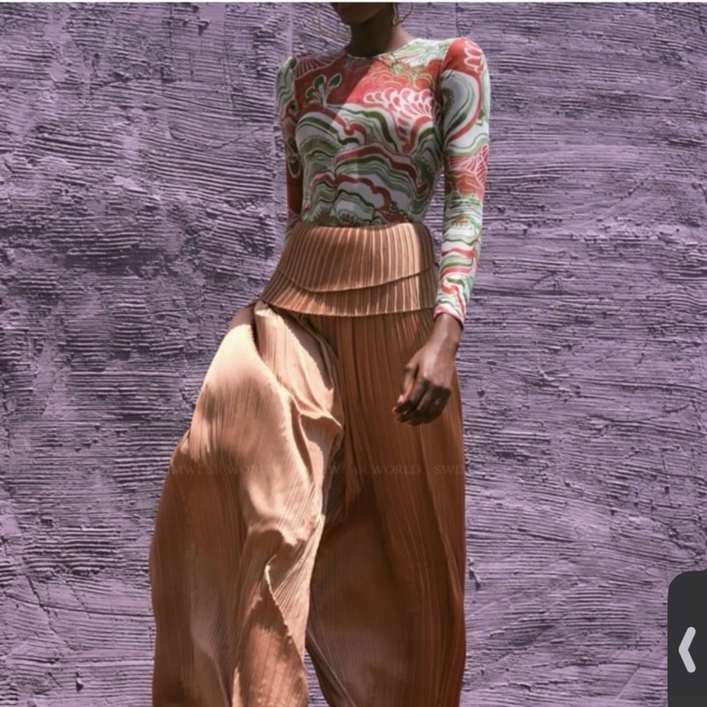 Andrea Iyamah Pleated Pants Medium